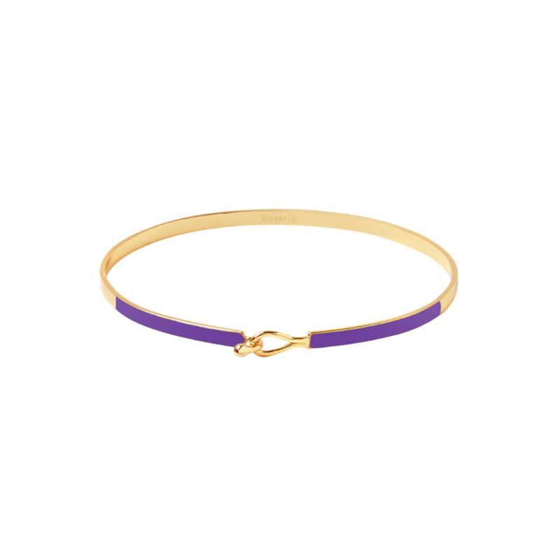 Photo du produit  Bracelet Fin Lily - Doré Or Email Violet