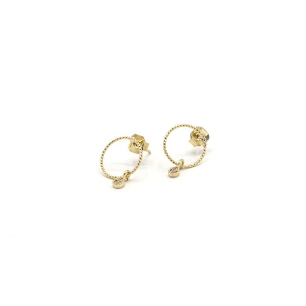 Photo de  Boucles d'Oreilles Stay Circle - Doré Or Drop