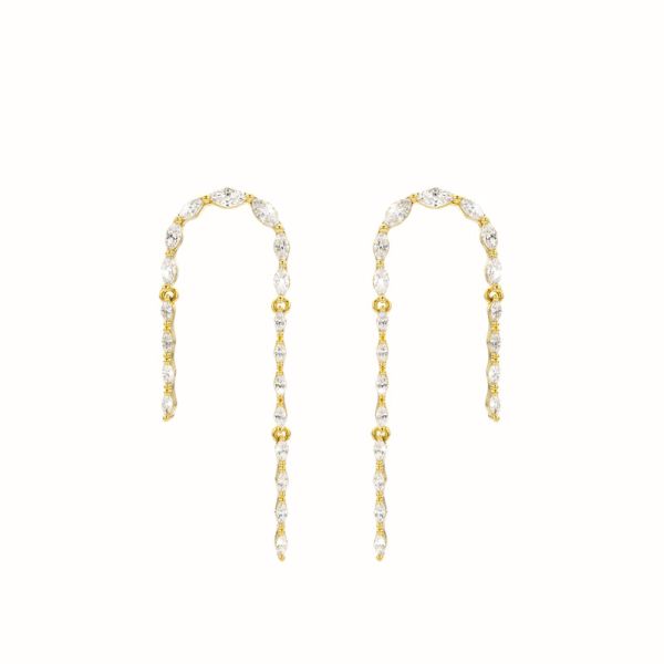 Photo de  Boucles d'oreilles Niagara - Doré Or Zircon Blanc