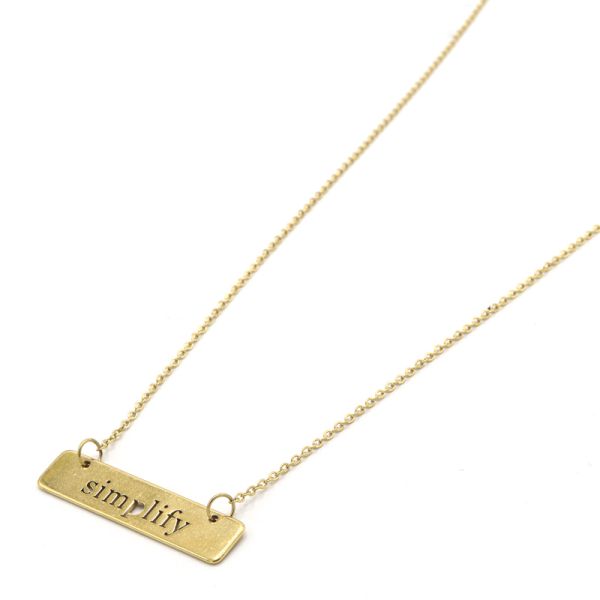 Photo de  Collier Message Simplify - Acier Doré