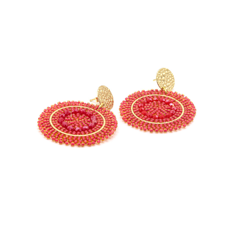 Photo du produit  Boucles d'Oreilles Mini Espagnola - Doré Or Rose Cerise